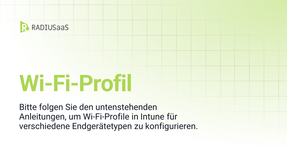 WiFi-Profil | RADIUSaaS